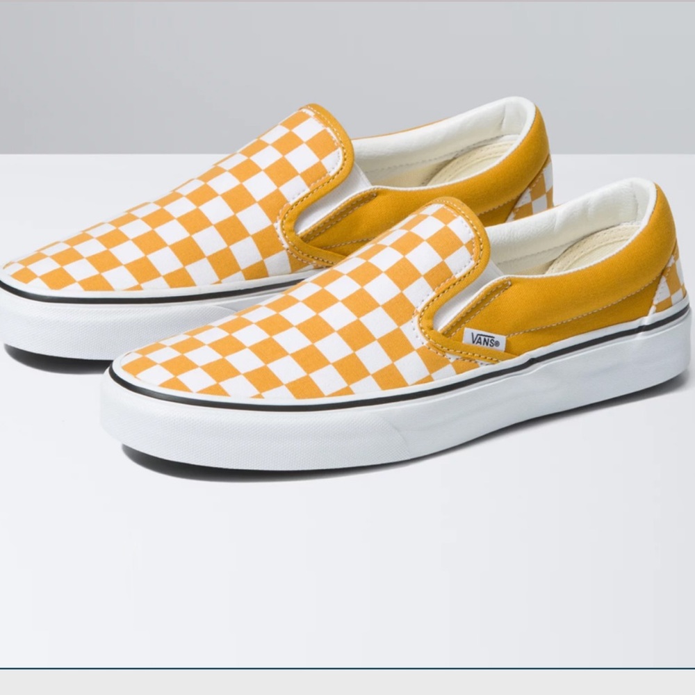Yellow checkered vans